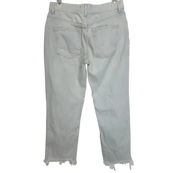 Free People We The Free Maggie Straight Cropped Blue Jean Light Wash Size 26 - Picture 6 of 10
